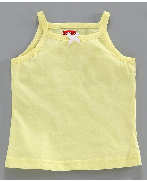 Babyhug 100% Cotton Singlet Slips Pack of 3 - Orange Green Yellow