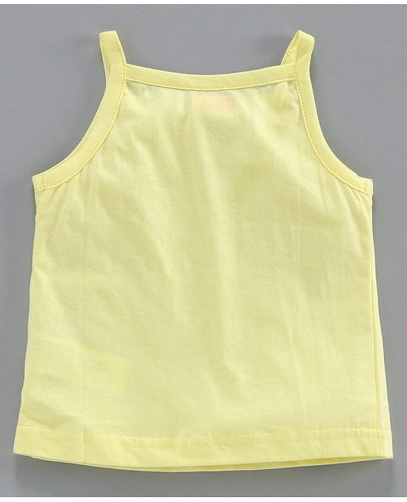 Babyhug 100% Cotton Singlet Slips Pack of 3 - Orange Green Yellow