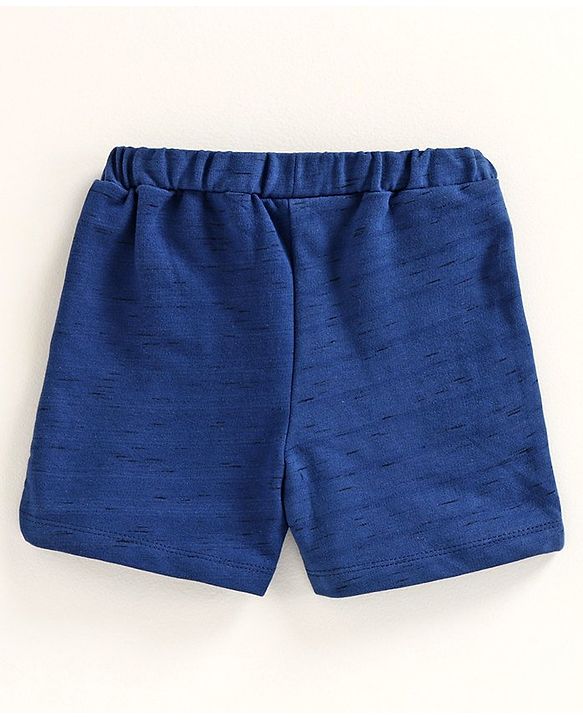 Babyhug Elasticated Waist Shorts Text Print - Blue
