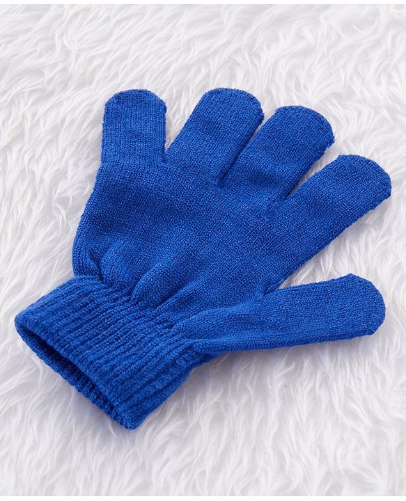 Babyhug Woolen Cap Muffler & Hand Gloves Blue -  Diameter 10 cm