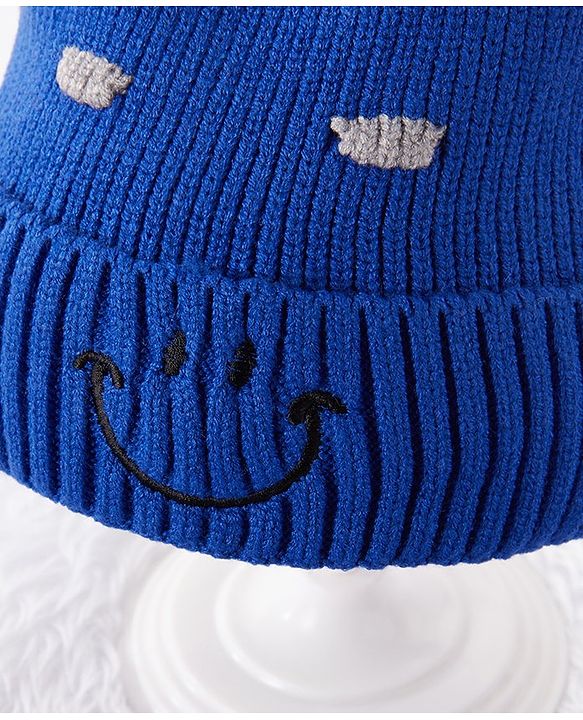 Babyhug Woolen Cap Muffler & Hand Gloves Blue -  Diameter 10 cm