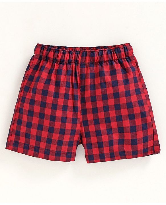 Babyhug 100% Cotton Boxers Multiprint Pack of 2 - Red Blue