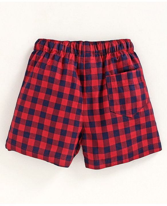 Babyhug 100% Cotton Boxers Multiprint Pack of 2 - Red Blue