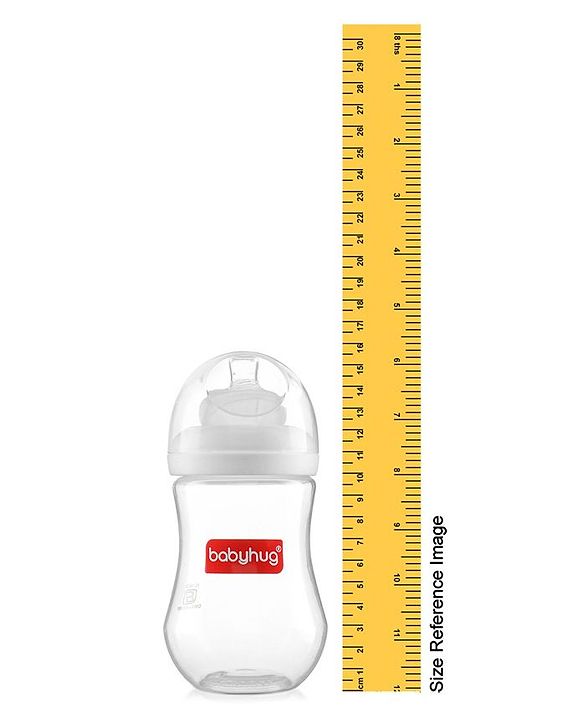 Babyhug Wide Neck Feeding Bottle White - 250 ml