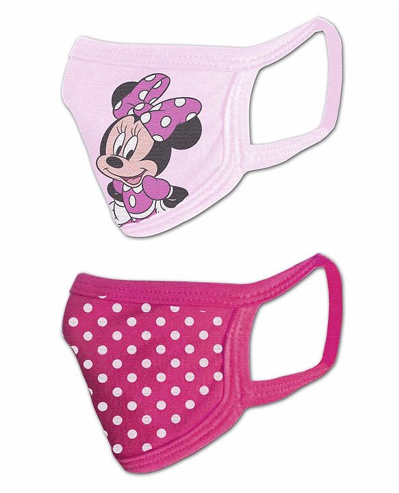 Babyhug Washable & Reusable Knit Face Mask Minnie Mouse - Pack of 2