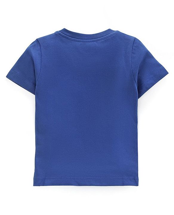 Babyhug Half Sleeves Tee Iron Man Print - Blue