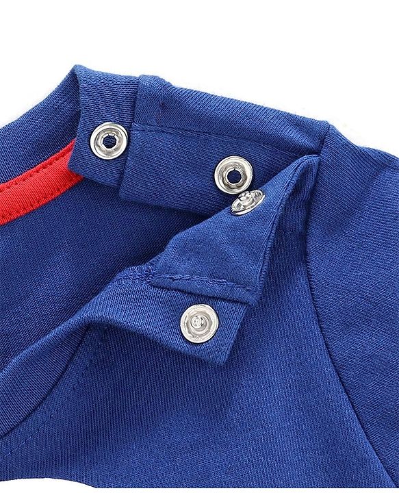 Babyhug Half Sleeves Tee Iron Man Print - Blue