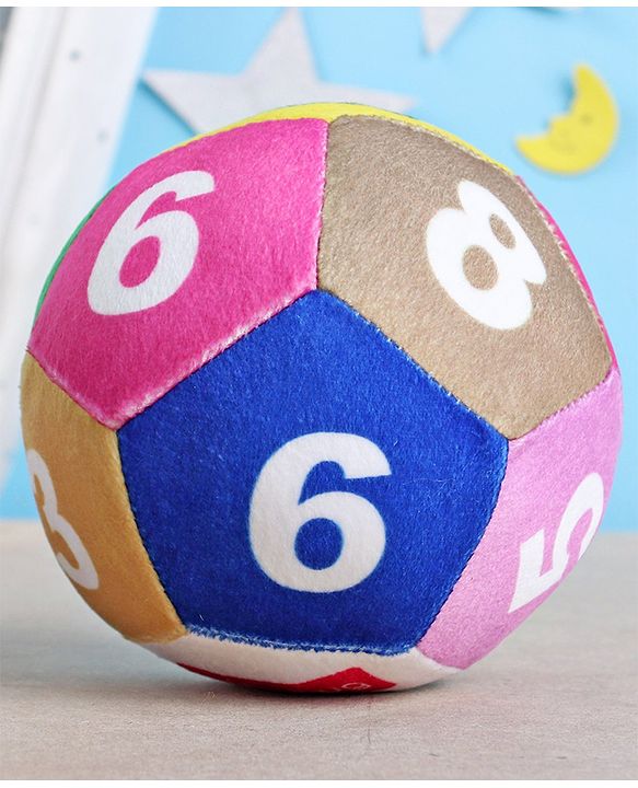 Babyhug Number Soft Ball Multicolor -Height 11 cm