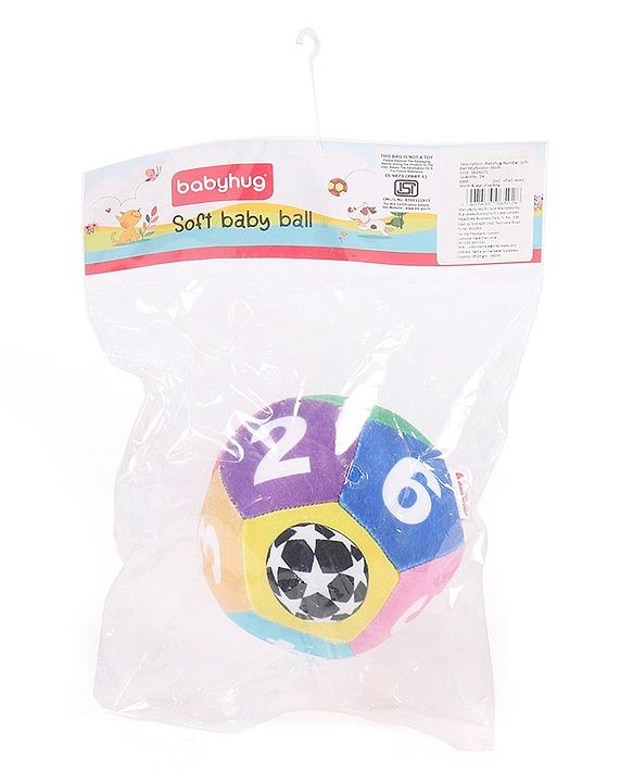 Babyhug Number Soft Ball Multicolor -Height 11 cm