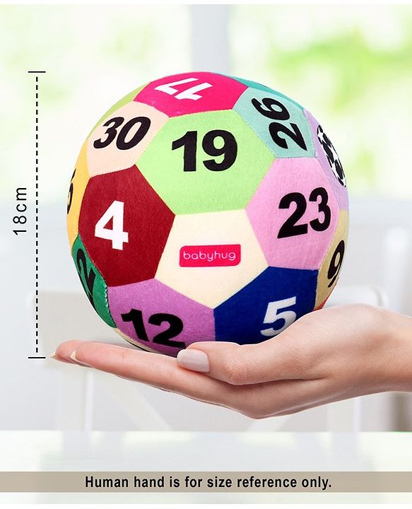 Babyhug Number Soft Ball Multicolor - Height 18 cm