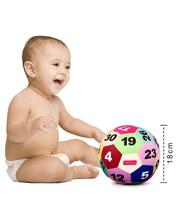 Babyhug Number Soft Ball Multicolor - Height 18 cm