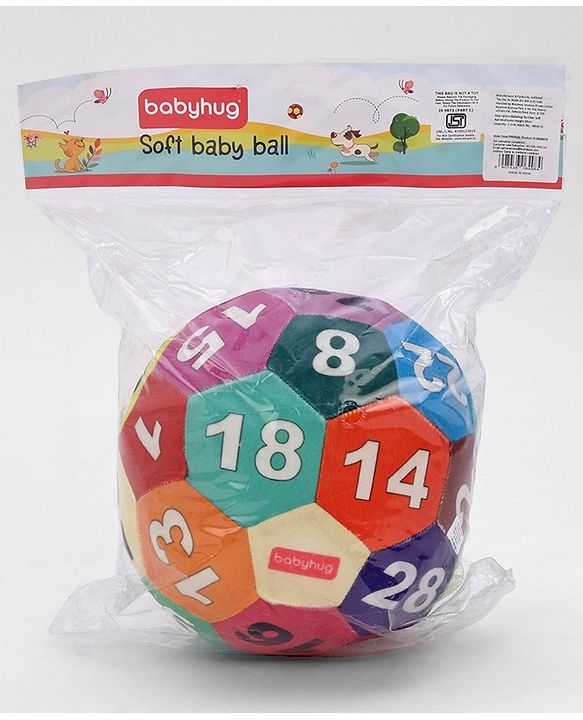 Babyhug Number Soft Ball Multicolor - Height 18 cm