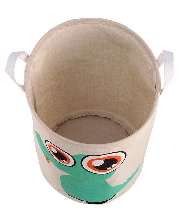 Babyhug Cotton Foldable Laundry bag Crocodile Print - Green