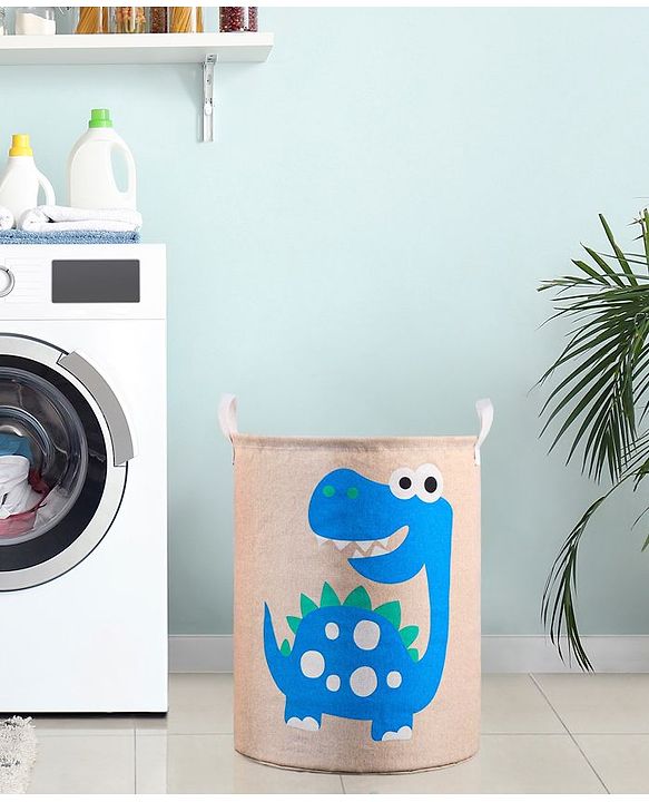 Babyhug Cotton Foldable Laundry bag Crocodile Print - Green