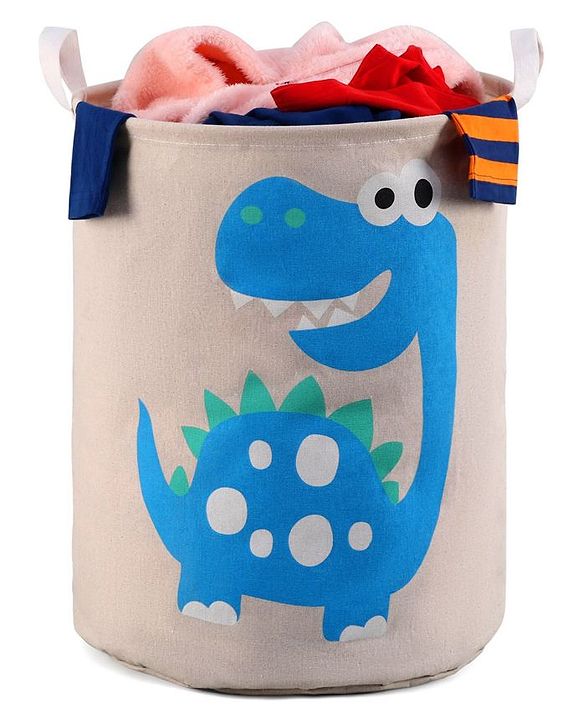Babyhug Cotton Foldable Laundry bag Crocodile Print - Green