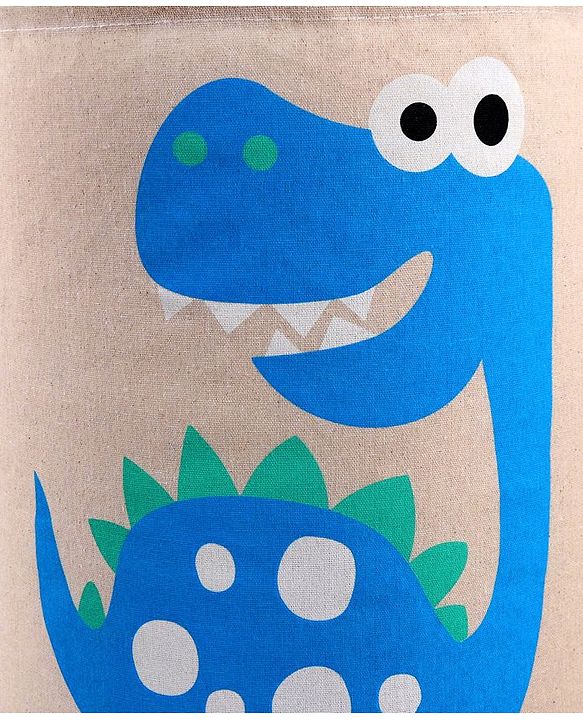 Babyhug Cotton Foldable Laundry bag Crocodile Print - Green