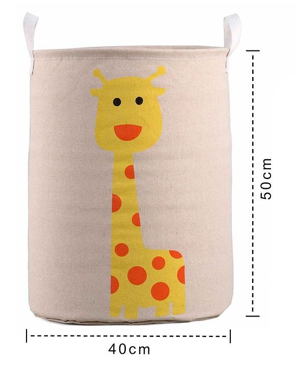 Babyhug Cotton Foldable Laundry bag Crocodile Print - Green