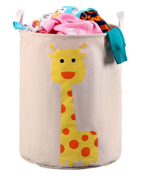 Babyhug Cotton Foldable Laundry bag Crocodile Print - Green