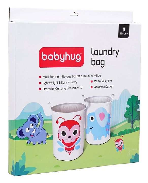 Babyhug Cotton Foldable Laundry bag Crocodile Print - Green