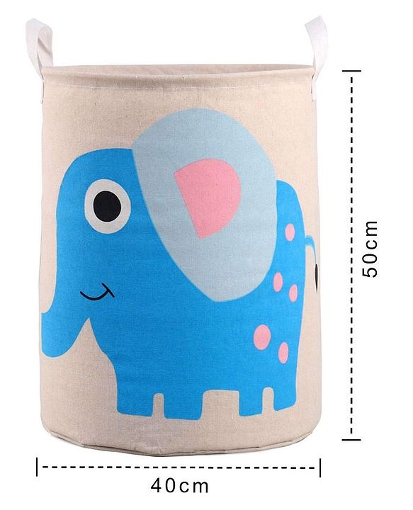 Babyhug Cotton Foldable Laundry bag Crocodile Print - Green