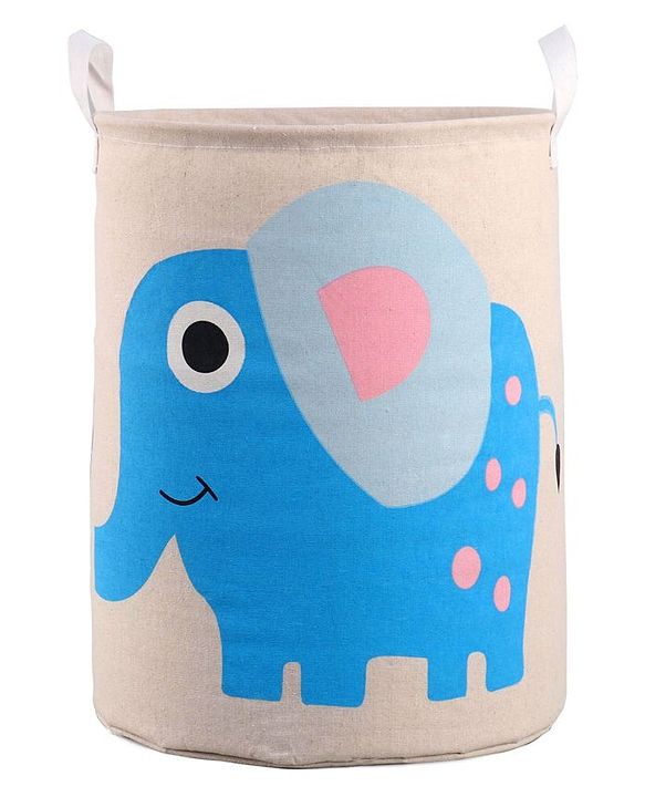 Babyhug Cotton Foldable Laundry bag Crocodile Print - Green