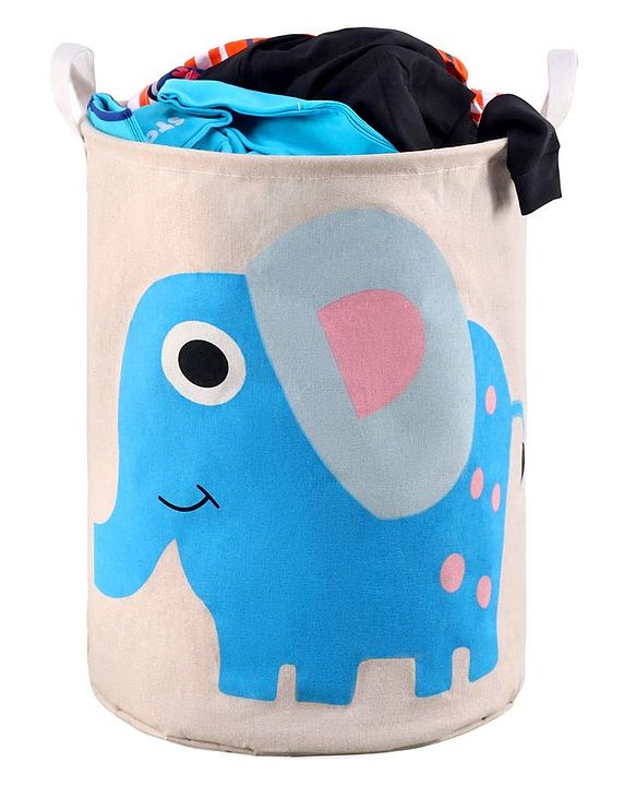 Babyhug Cotton Foldable Laundry bag Crocodile Print - Green