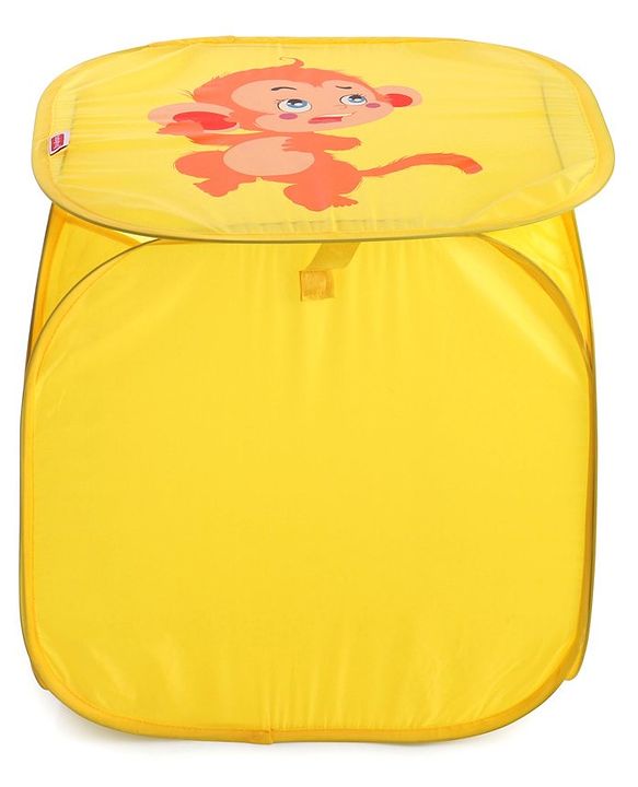 Babyhug Laundry Basket Monkey Print - Yellow