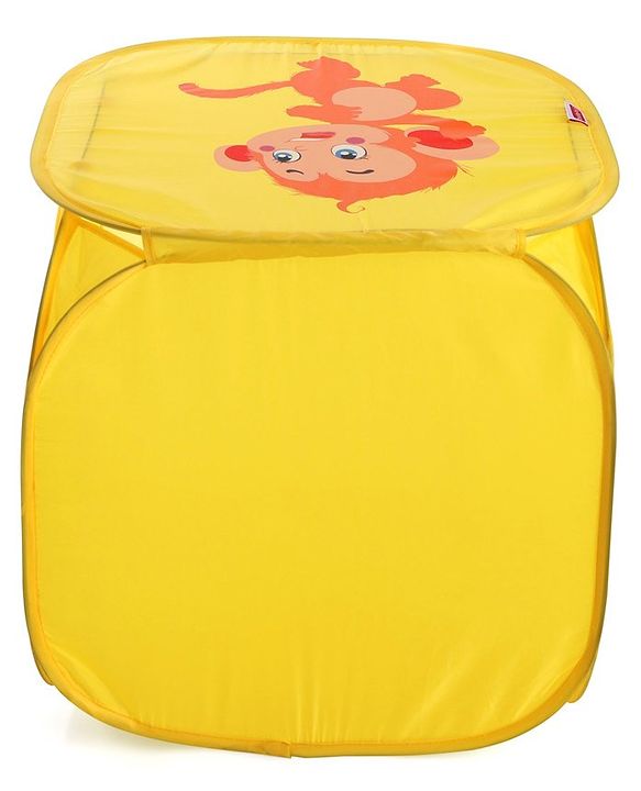 Babyhug Laundry Basket Monkey Print - Yellow