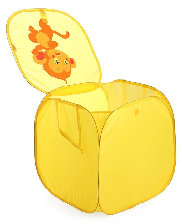 Babyhug Laundry Basket Monkey Print - Yellow