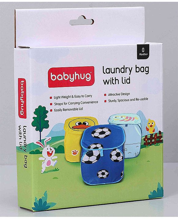 Babyhug Laundry Basket Monkey Print - Yellow