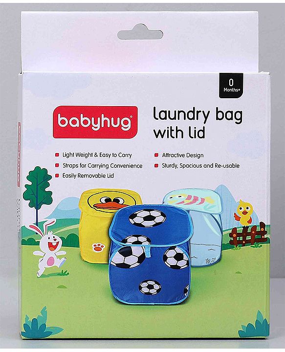 Babyhug Laundry Basket Monkey Print - Yellow