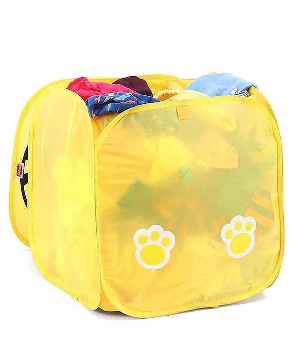 Babyhug Tiger Printed Laundry Basket - Yellow