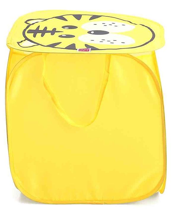 Babyhug Tiger Printed Laundry Basket - Yellow