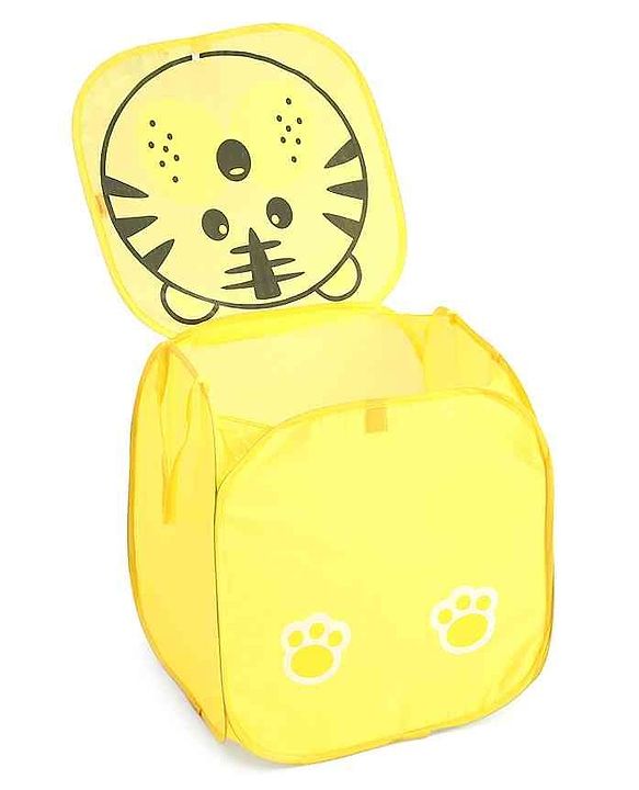 Babyhug Tiger Printed Laundry Basket - Yellow