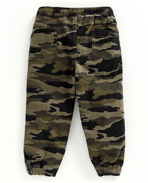 Babyhug Full Length Trouser Camouflage Print - Green