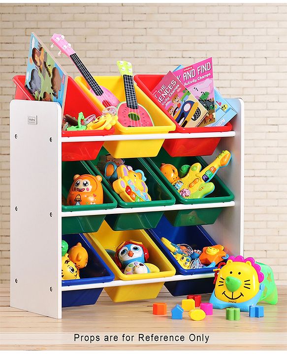 Babyhug 3-Tier Toy Organizer With 9 Trays - Multicolor