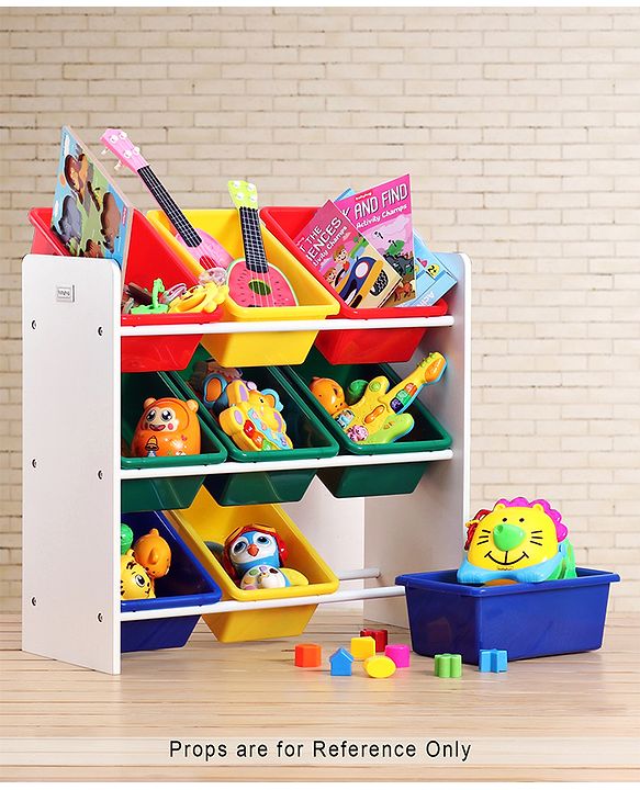 Babyhug 3-Tier Toy Organizer With 9 Trays - Multicolor