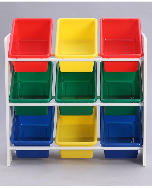 Babyhug 3-Tier Toy Organizer With 9 Trays - Multicolor