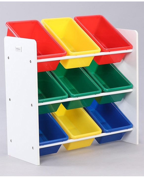 Babyhug 3-Tier Toy Organizer With 9 Trays - Multicolor