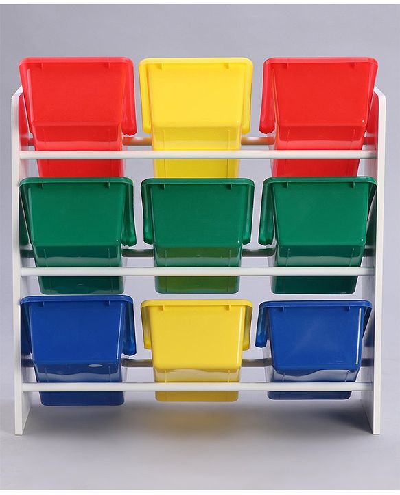 Babyhug 3-Tier Toy Organizer With 9 Trays - Multicolor