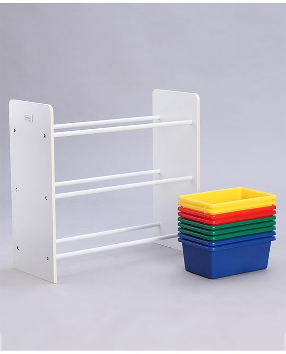 Babyhug 3-Tier Toy Organizer With 9 Trays - Multicolor