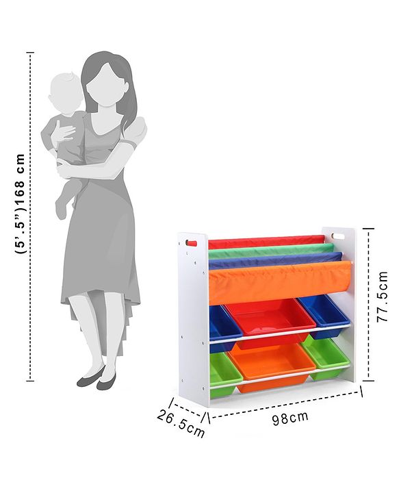 Babyhug Toy Organizer With 6 Tray - Multicolor