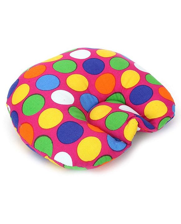 Babyhug Cotton Baby Pillow Polka Dot Print - Pink