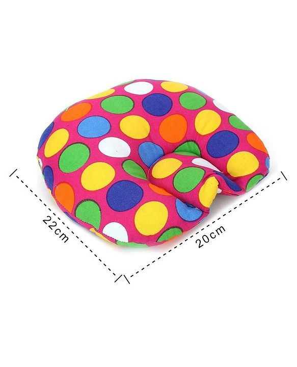 Babyhug Cotton Baby Pillow Polka Dot Print - Pink