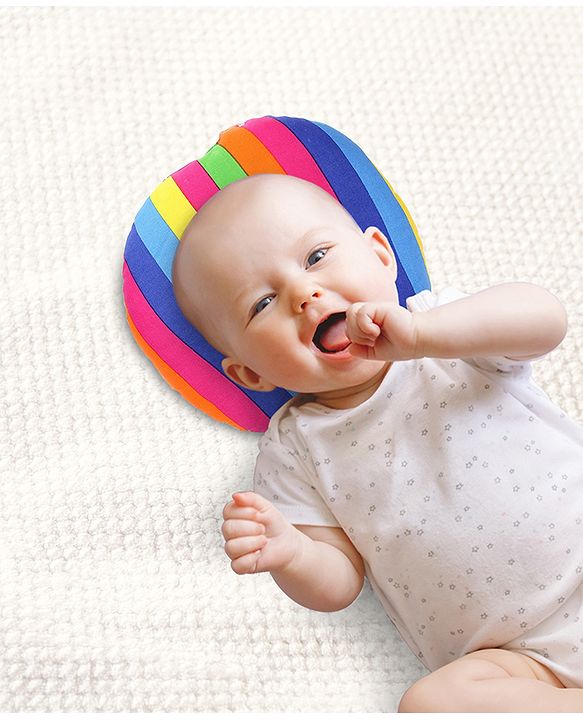 Babyhug Cotton Baby Pillow Polka Dot Print - Yellow