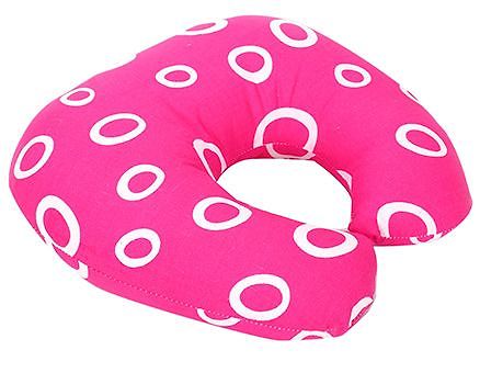 Babyhug Cotton Baby Pillow with Neck Support Circle Print - Red
