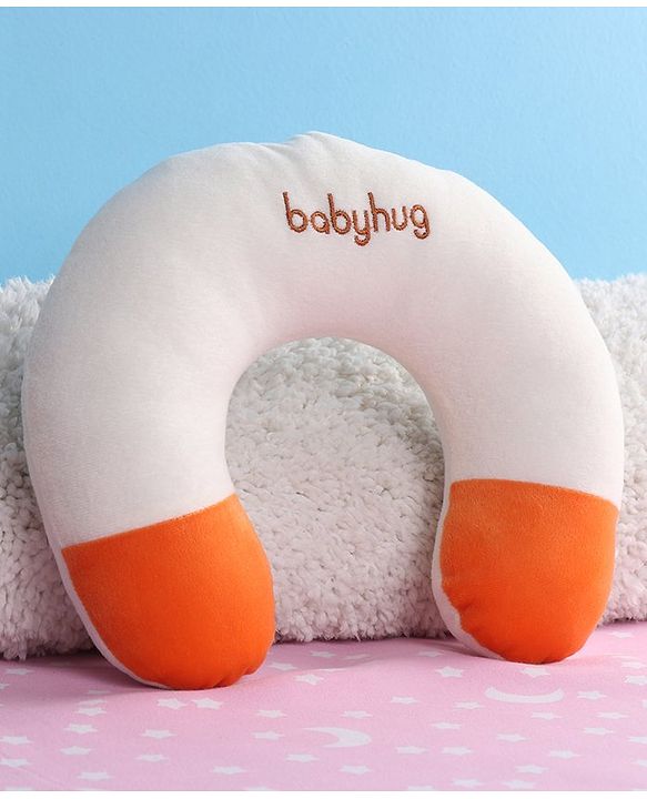 Babyhug Plush Neck Pillow - White