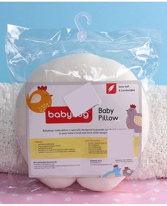 Babyhug Plush Neck Pillow - White