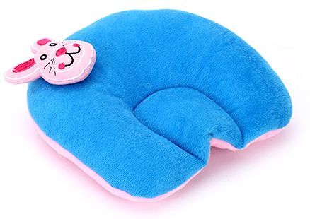 Babyhug Velour Shape Supporter Pillow Bunny Motif  - Blue