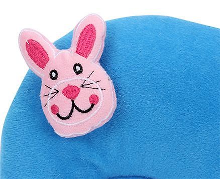 Babyhug Velour Shape Supporter Pillow Bunny Motif  - Blue
